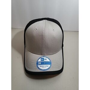 New Era 39THIRTY Mesh Back Flex Stretch Hat Size M/L Blank Cap Sugarbowl Patch